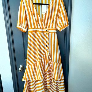 Mid length Puff sleeve dress